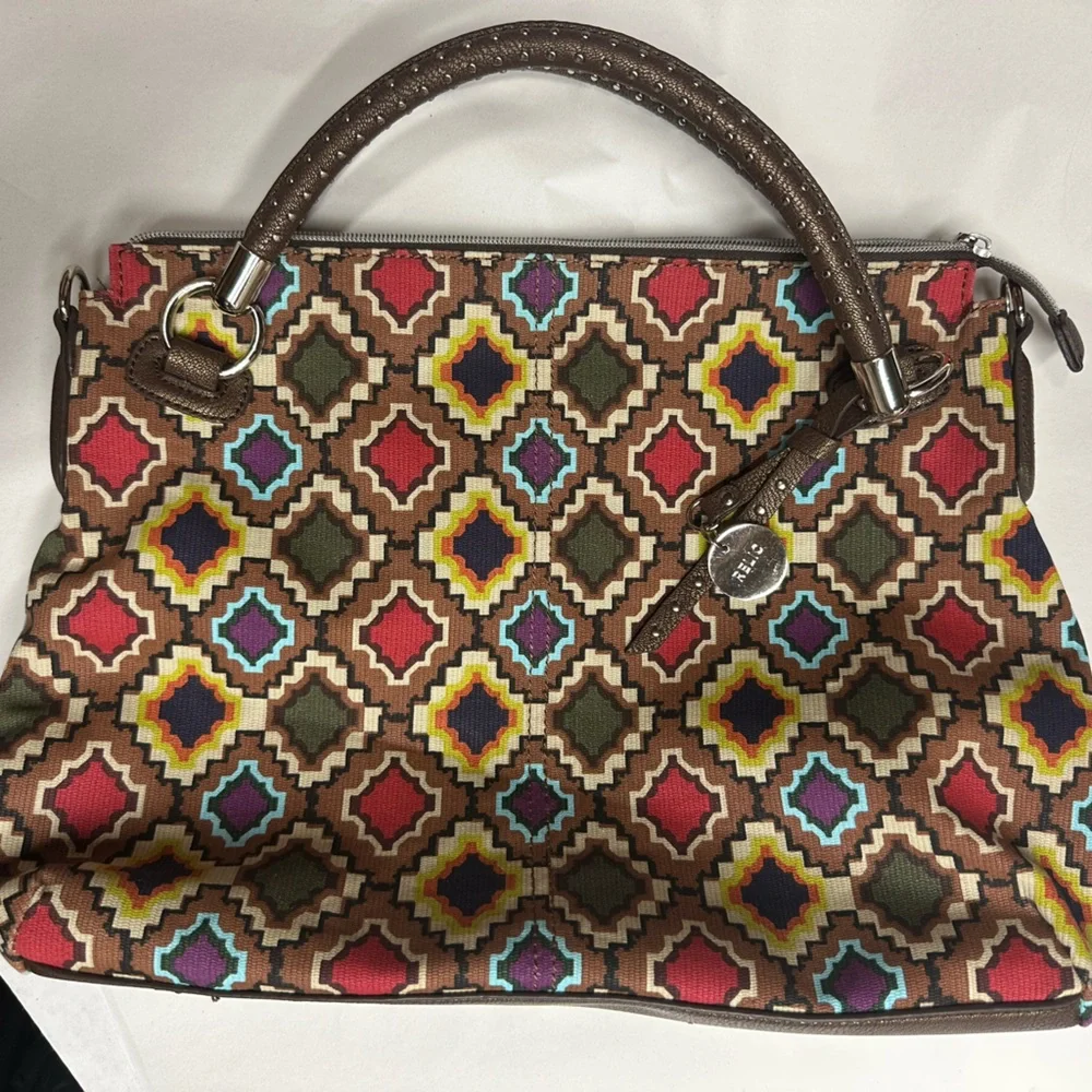 Relic Shoulder Bag 13x10x2.5 Colorful Stained Glass Pattern Logo Charm Colorful‎